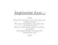 Inspiration Lost